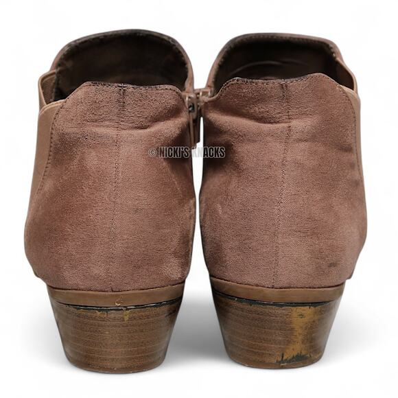 Madeline Girl Tabitha 2 Faux Suede Ankle Boots Taupe Size 9.5 Women - Picture 8 of 13